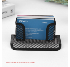 1 Piece Metal Mesh Business Card Holder Display Organizer Stand For Desk Office