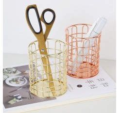 1 Piece Pencils Holder Simple Hollow-Out Iron Art Storage Holder