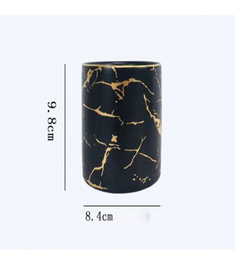 1Pc Nordic Style Marbled Pen Holder Makeup Brush Storage Cup
