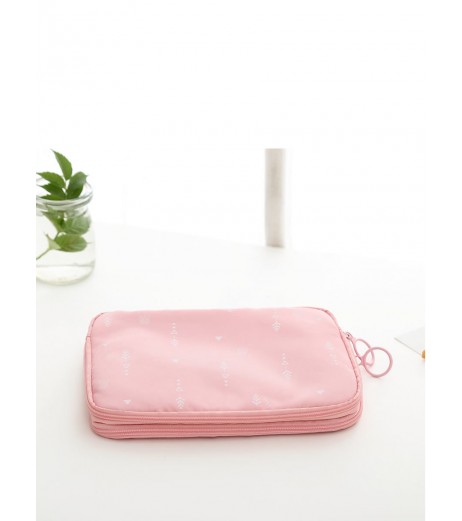1 Pc Waterproof Storage Bag Simple Style Two Layers Cards Cables Storage Bag