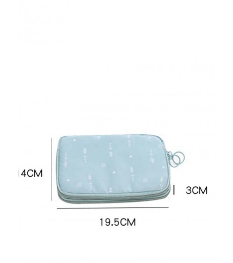 1 Pc Waterproof Storage Bag Simple Style Two Layers Cards Cables Storage Bag