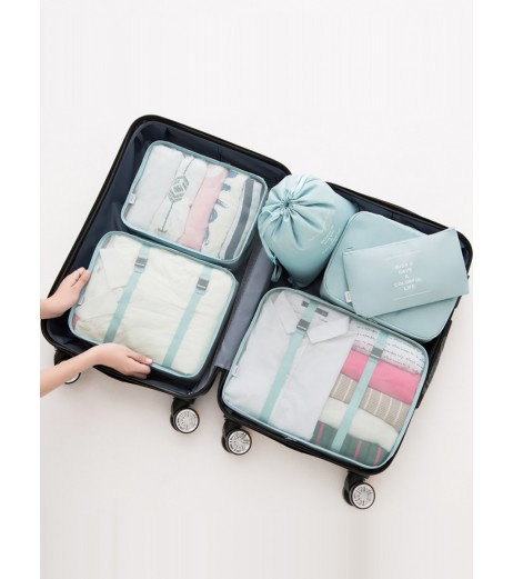 6 Pcs Storage Bags Set Travelling Collapsible Portable Waterproof Cloth Stuff Bag
