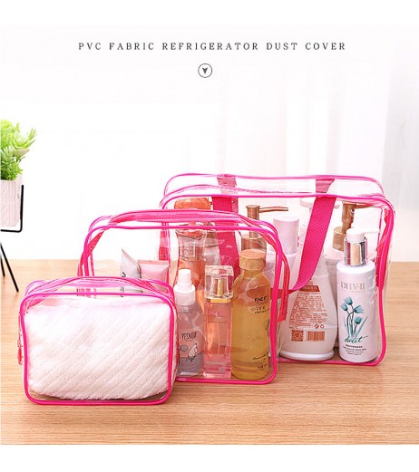 3 Pcs Storage Bags Set Transparent Portable Waterproof Multifunctional Travel Bags