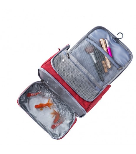 Travel Storage Bag Multi-Layer Waterproof Zipper Closure Handheld Bag