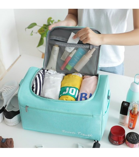Travel Storage Bag Simple Solid Color High Capacity Clothes Bag