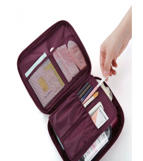Storage Bag Plain Style Solid Multifunctional Waterproof Makeup Organizer Bag