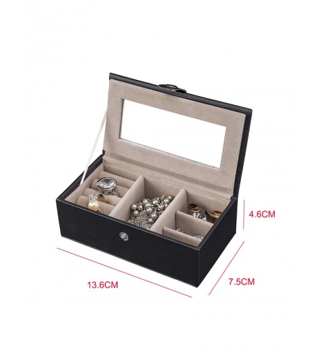 1 Pc Jewelry Box Girl's Jewelry Organizer Portable Mini Lockable Travel Case