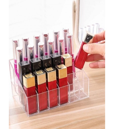 1Pc Lipstick Display Holder Transparent Multifunctional Lipstick Stand Case Makeup Tools Organizer
