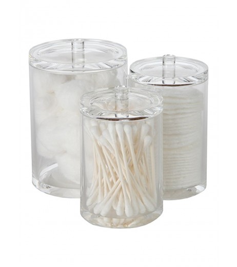 Cosmetic Box Transparent Multi Functional Brushes Cotton Swab Storage Box