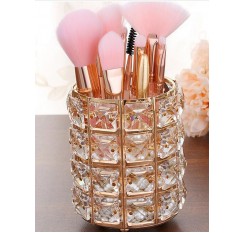 Nordic Style Gold Crystal Makeup Brush Storage Bucket Cosmetic Storage Box