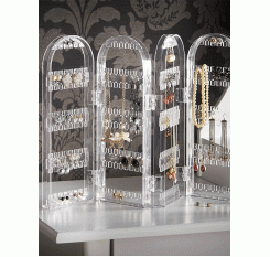 1 Pc Hanging Jewelry Organizer Collapsible Multi Functional Necklace Earrings Display Rack