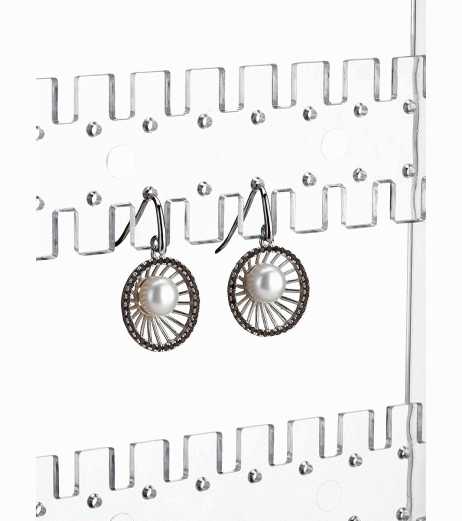1 Pc Hanging Jewelry Organizer Collapsible Multi Functional Necklace Earrings Display Rack