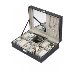 Jewelry Organizer Luxury Style Portable Large Capacity Watch Storage Box