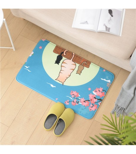 1 Piece Floor Mat Modern Simple Style Adorable Cartoon Anti-Skidding Water Absorbing Rug