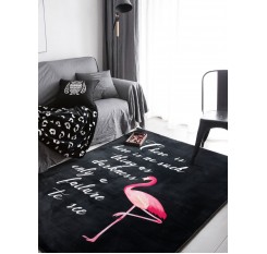 Home Floor Mat Modern Brief Style Flamingo Pattern Anti Skid Mat