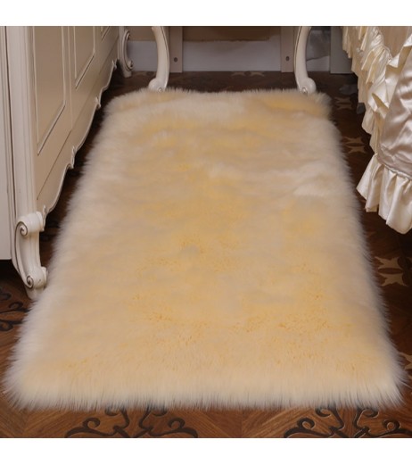 Rug Simple Solid Color Thicken Plush Rug