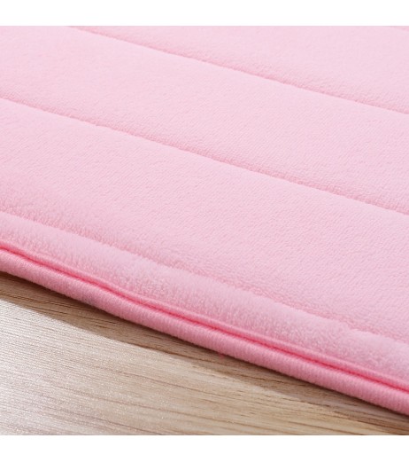 Soft Plush Floor Mat Anti-Slip Solid Color Foot Mat