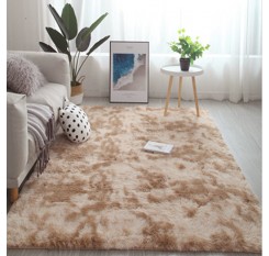 Living Room Floor Rug Simple Colored Plush Supple Anti-Slip Rug