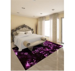 Soft Floor Mat Elegant Floral Printed Living Room Bedroom Kitchen Carpet