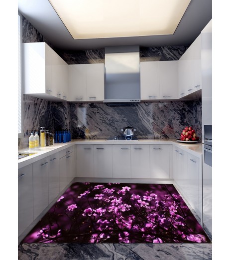 Soft Floor Mat Elegant Floral Printed Living Room Bedroom Kitchen Carpet