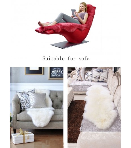 1 Pc Living Room Rug Solid Color Supple Decorative Sofa Mat