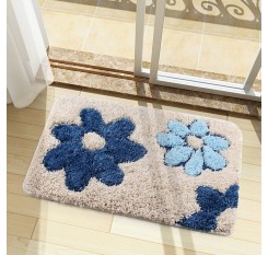 Mat Floral Hallway Absorbent Anti-Skidding Bathroom Stain-Resistant Floor Mat