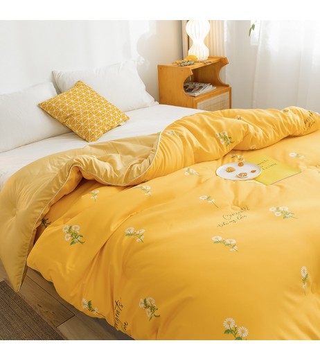 1 Piece Soft Comforter Fresh Style Flower Printed Warm Quilt