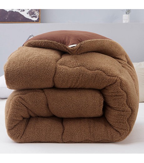 1 Piece Comforter Simple Solid Color Soft Comfortable Quilt