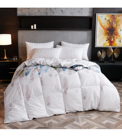 1 Piece Comforter Core Colored Feathers Pattern Thick Winter Quilt