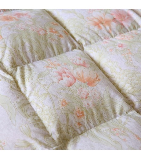 One Piece Quilt Fashion Simple Comfort Home Floral Print Fresh Warm Thicken Quilt
