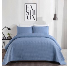4 Pieces Bedding Set Modern Solid Color Soft Quilt Pillowcase Bedsheet Set