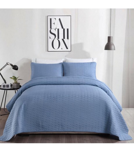 4 Pieces Bedding Set Modern Solid Color Soft Quilt Pillowcase Bedsheet Set