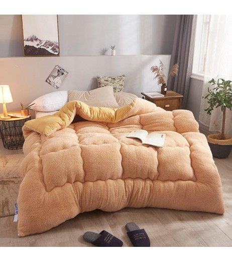 1 Piece Comforter Simple Style Solid Color Soft Quilt