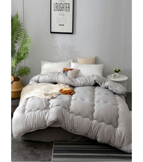 Winter Comforter Modern Solid Color Thickening Warm Quilt