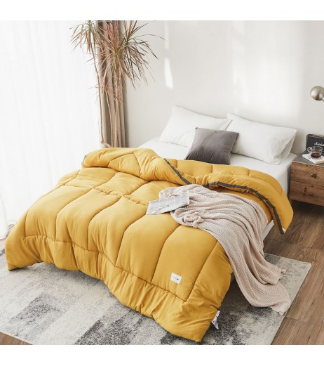 Soft Comforter Pure Color Comfy Quilt Spring Autumn Winter Quilt