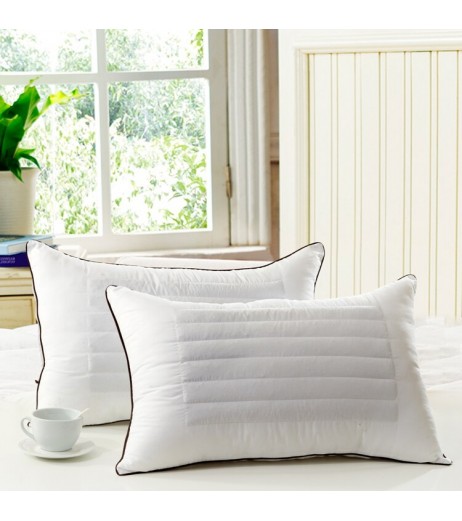 1Pc Bed Pillow Solid Color Simple Durable Lightweight Pillow