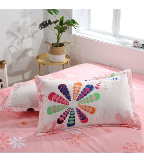2 Pieces Pillowcases Plant Flower Dot Pattern Soft Comfortable Pillow Covers