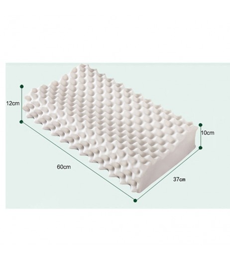 Bed Pillow Solid Color Peg-Shaped Wave Soft Natural Emulsion Pillow