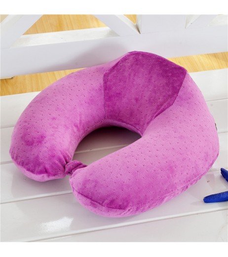 Cervical Pillow Solid Color U Shape Simple Pillow