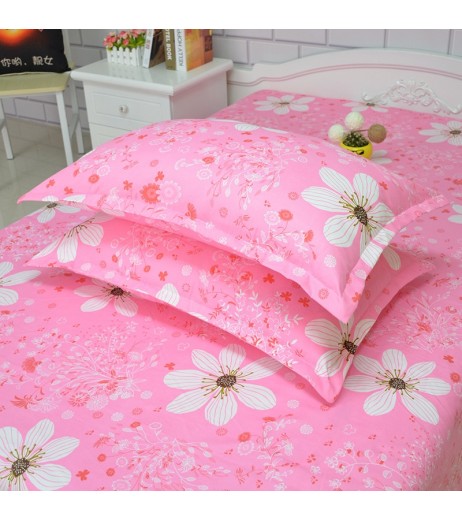 One Piece Pillowcase Plant Flower Pattern Soft Comfortable Pillow Cover