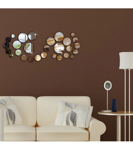 1 Set Wall Stickers Simple Acrylic DIY Mirror Decorative Stickers