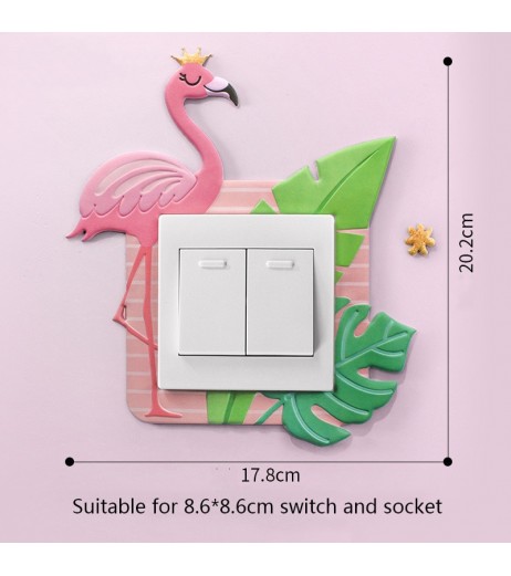 1 Piece Sticker For Electric Outlet Creative 3D Animal Wall Switch Decorative Sticker
