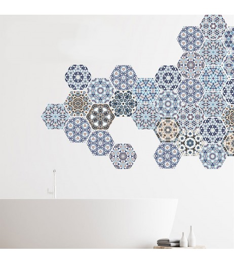 10Pcs Wall Floor Sticker Waterproof Anti-slip Modern Style Home Decoration