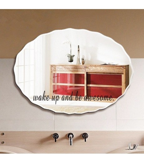 English Letter Wall Sticker Bathroom Wall Mirror Sticker Home Bedroom Wall Decals