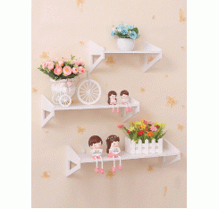 1 Pc Wall Rack Simple Style Decorative Organizing Shelf