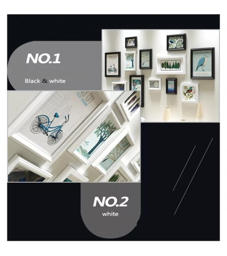 European Style Wood Photo Frame Gallery Wall Kit Living Room Wall Decoration