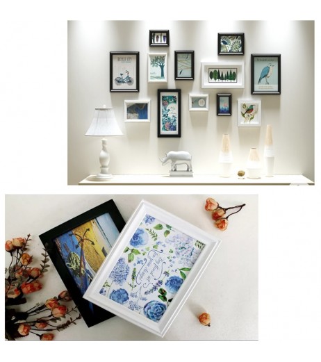 European Style Wood Photo Frame Gallery Wall Kit Living Room Wall Decoration