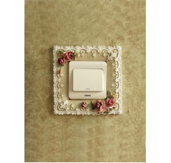 Floral Switch Cover Eco Friendly Pastoral Resin Wall Art