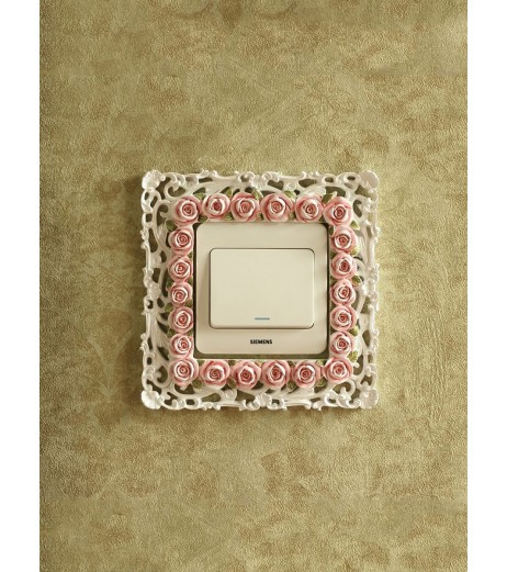 Floral Switch Cover Eco Friendly Pastoral Resin Wall Art