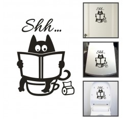 1Pc Funny Toilet Seat Sticker DIY Removable Bathroom Decal